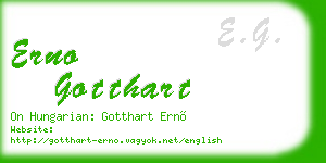 erno gotthart business card
