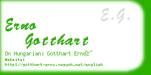 erno gotthart business card
